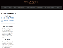 Tablet Screenshot of entouragesalonandspa.com